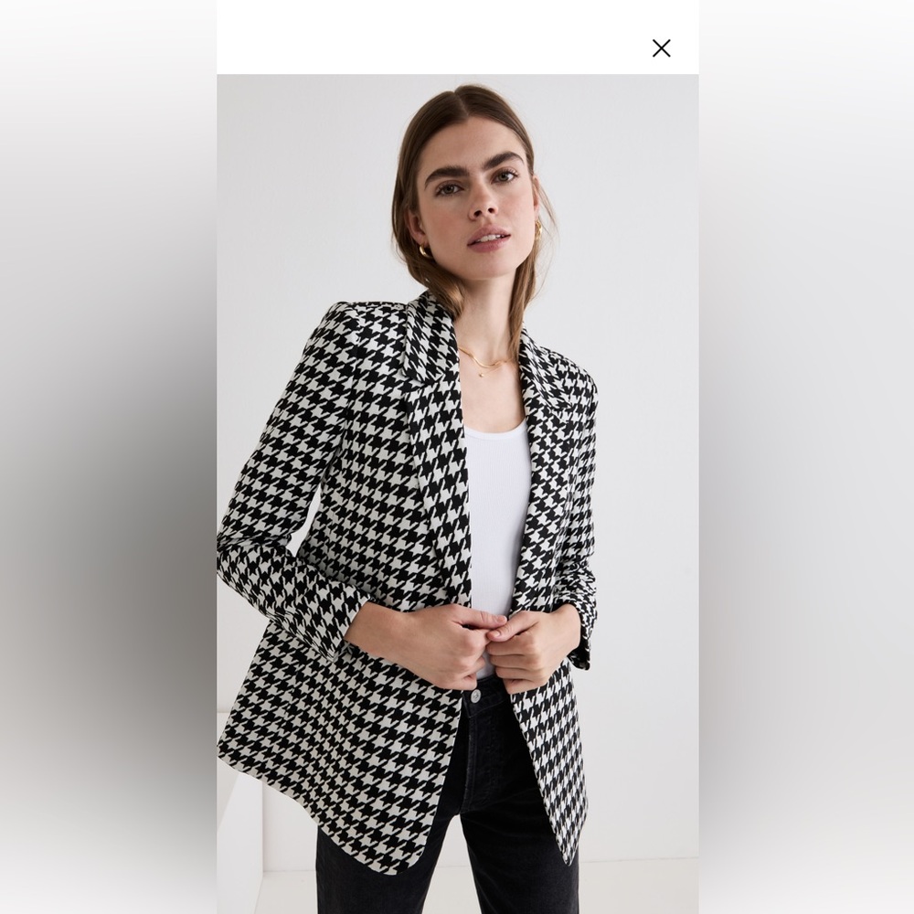 Anine Bing Houndstooth Blazer